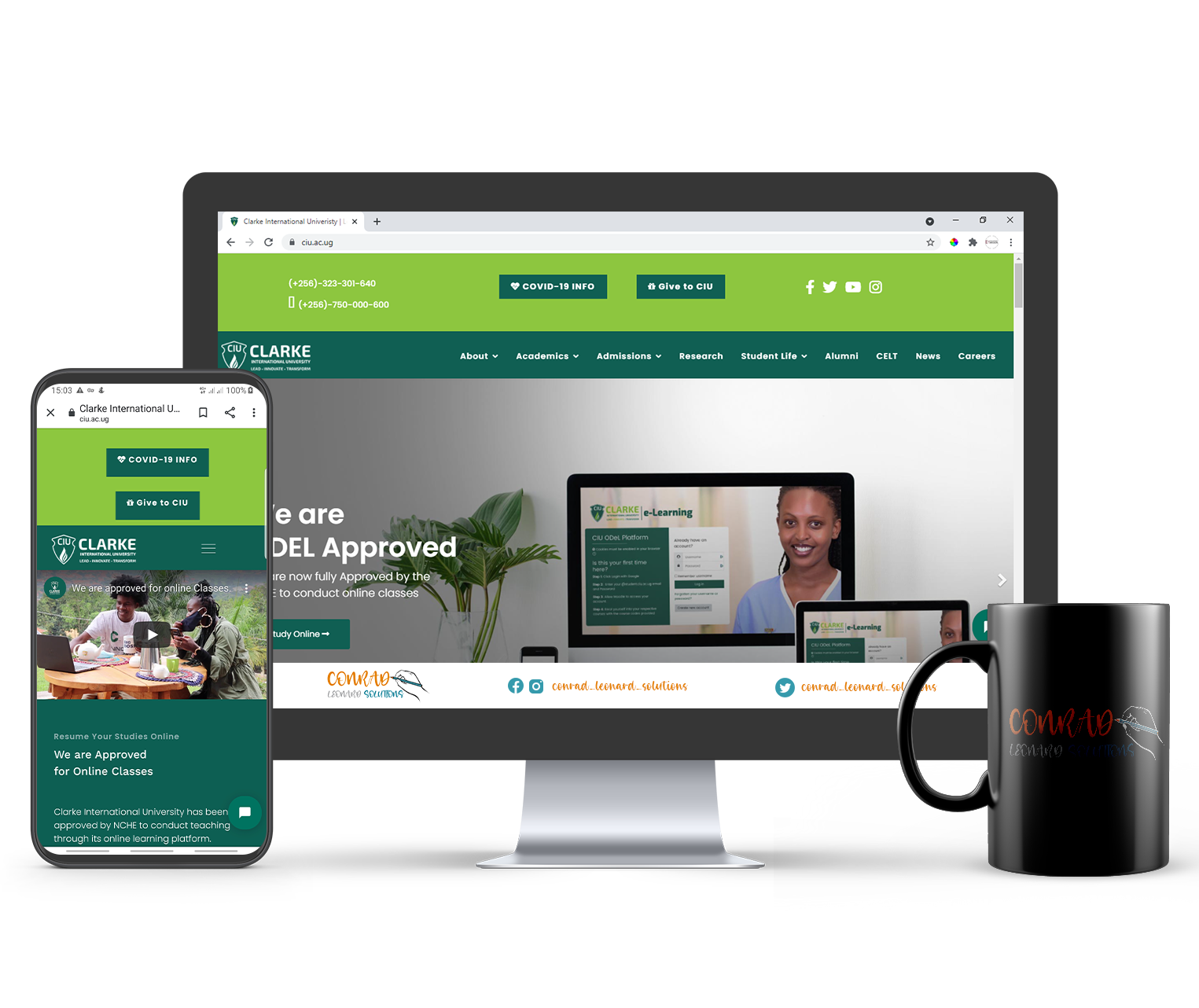 Clarke International University Website